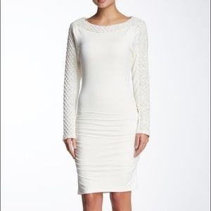 Tart Genevieve Long Sleeve Cream Dress Medium